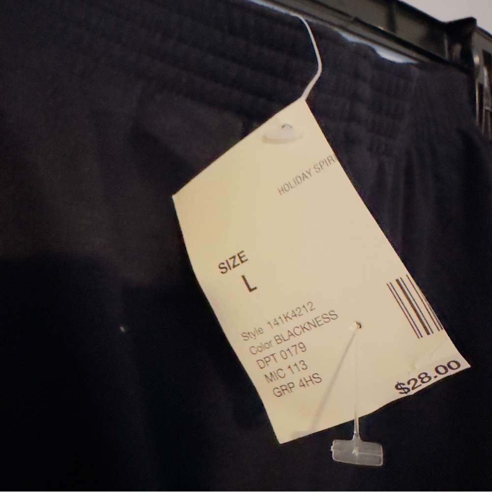 NWT Bechamel Black Elasticated Waist 100% Cotton Long Black Skirt Split in Back - Picture 3 of 14